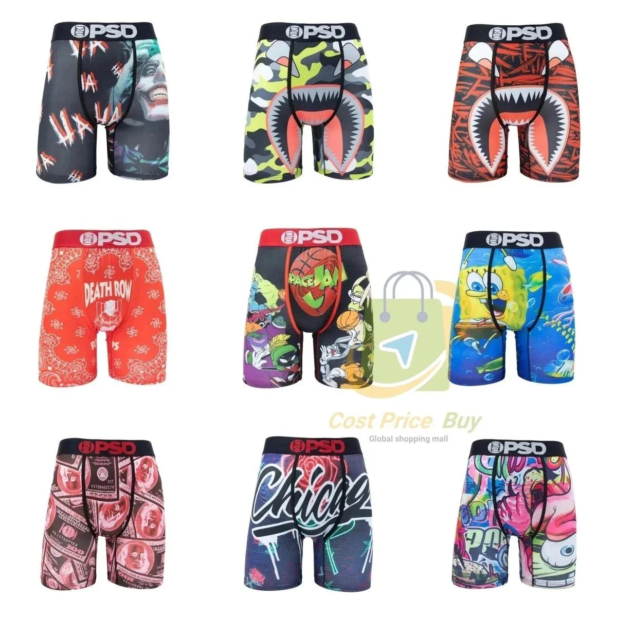 PSD Graphic Boxer Briefs Multicolored Underwear