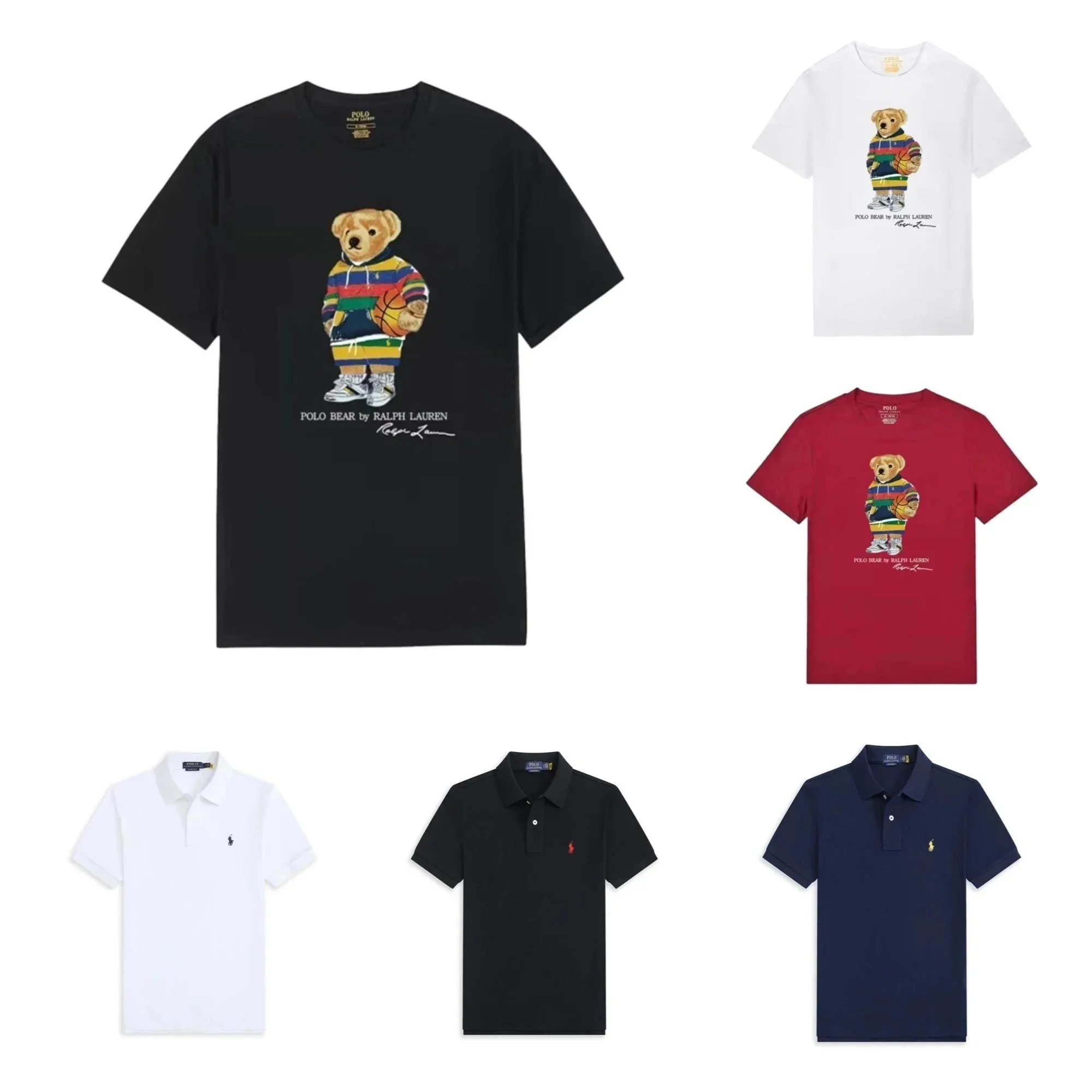 Ralph Lauren RL Polo Bear Graphic Cotton T-Shirt Multicolor