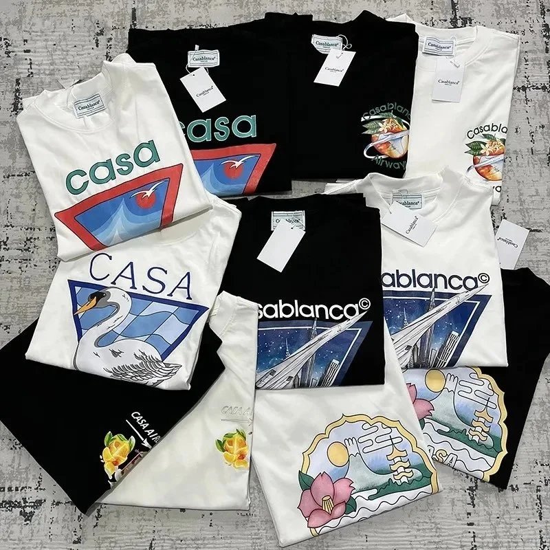 Casablanca Graphic Print Cotton T-Shirt Multicolor