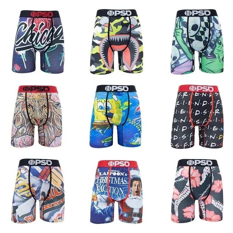 PSD Graphic Print Boxer Briefs Multicolored Underwear