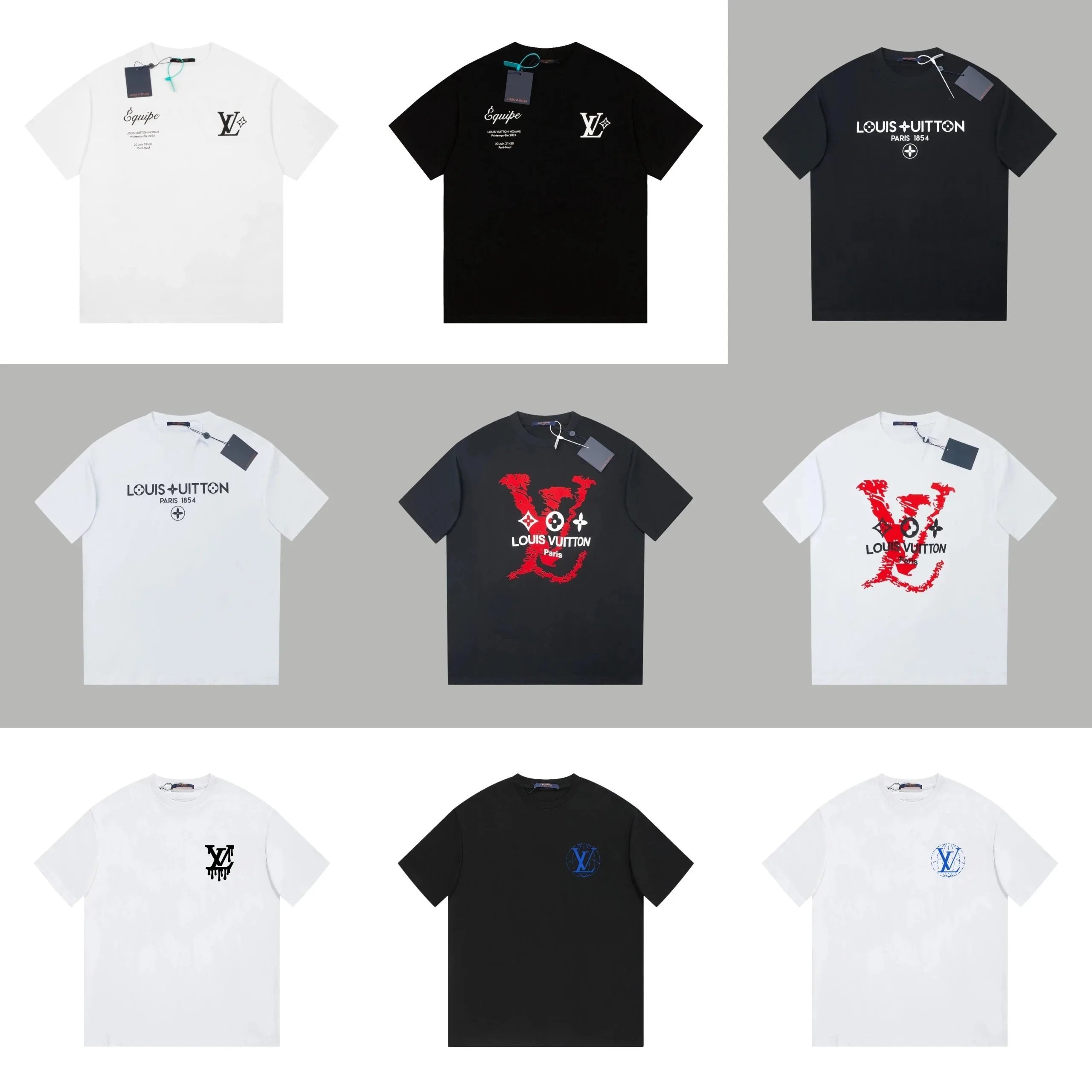 Louis Vuitton LV Graphic Print Cotton T-Shirt Multicolor