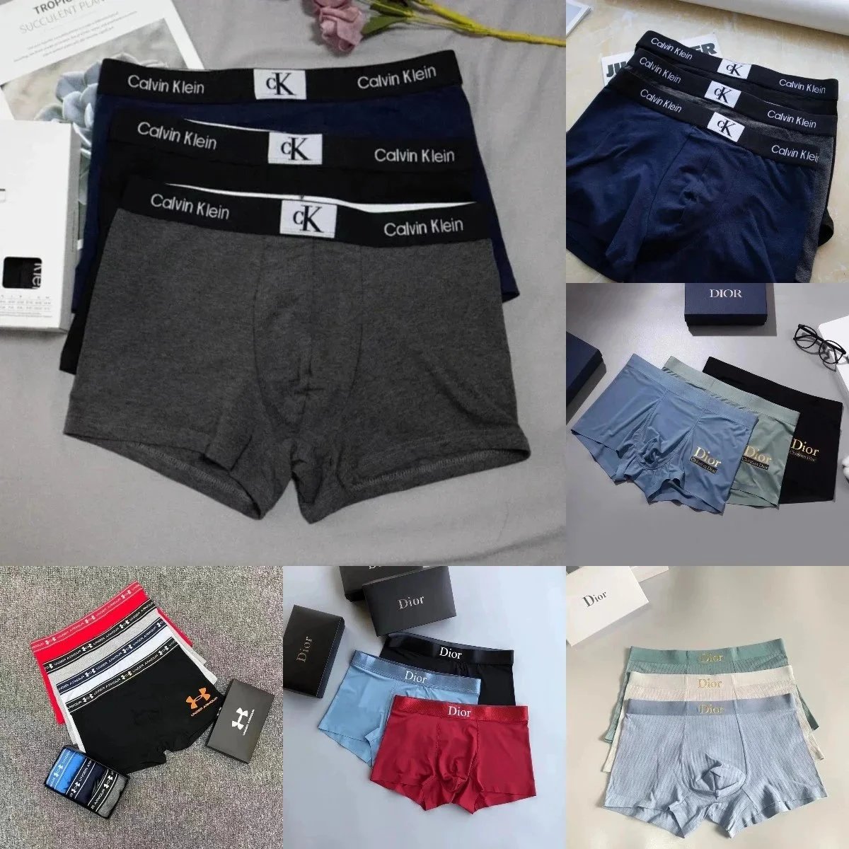 Calvin Klein CK Cotton Stretch Trunk Boxer Briefs Multicolor