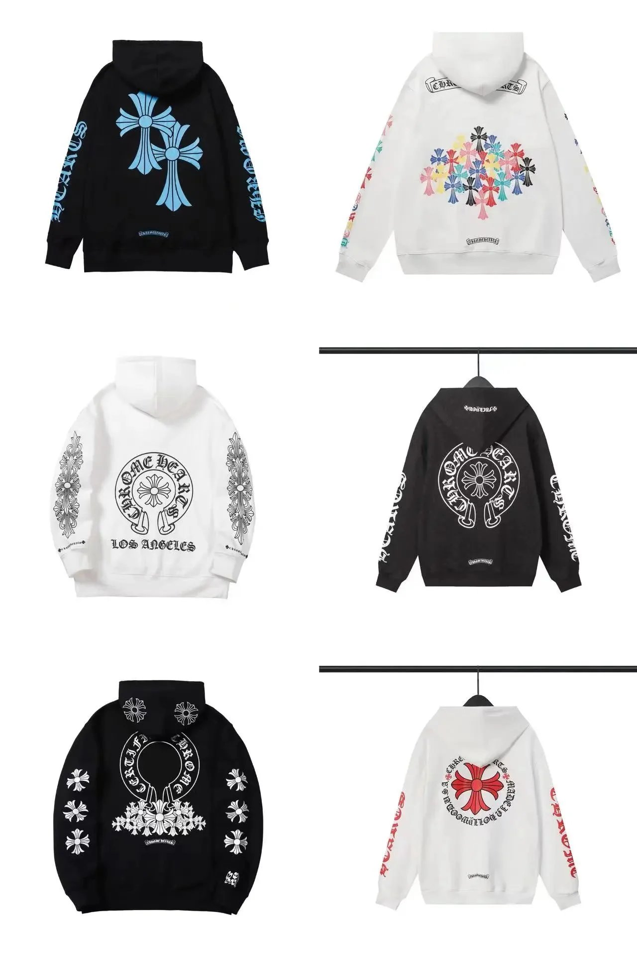 Chrome Hearts Graphic Print Streetwear Hoodie Multicolor