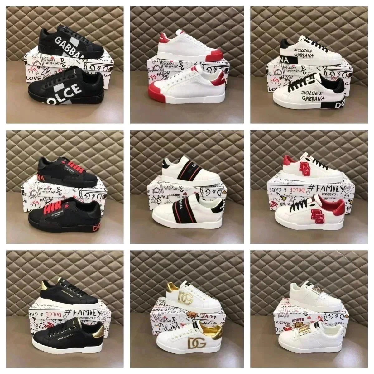 Dolce & Gabbana D&G Portofino Casual Sneakers Multicolor