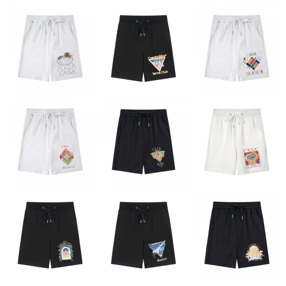 Casablanca Graphic Print Casual Shorts Multicolor