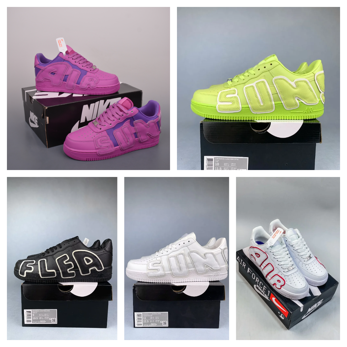Nike Air Force 1 Low CPFM Cactus Plant Flea Market Sneakers Multicolor