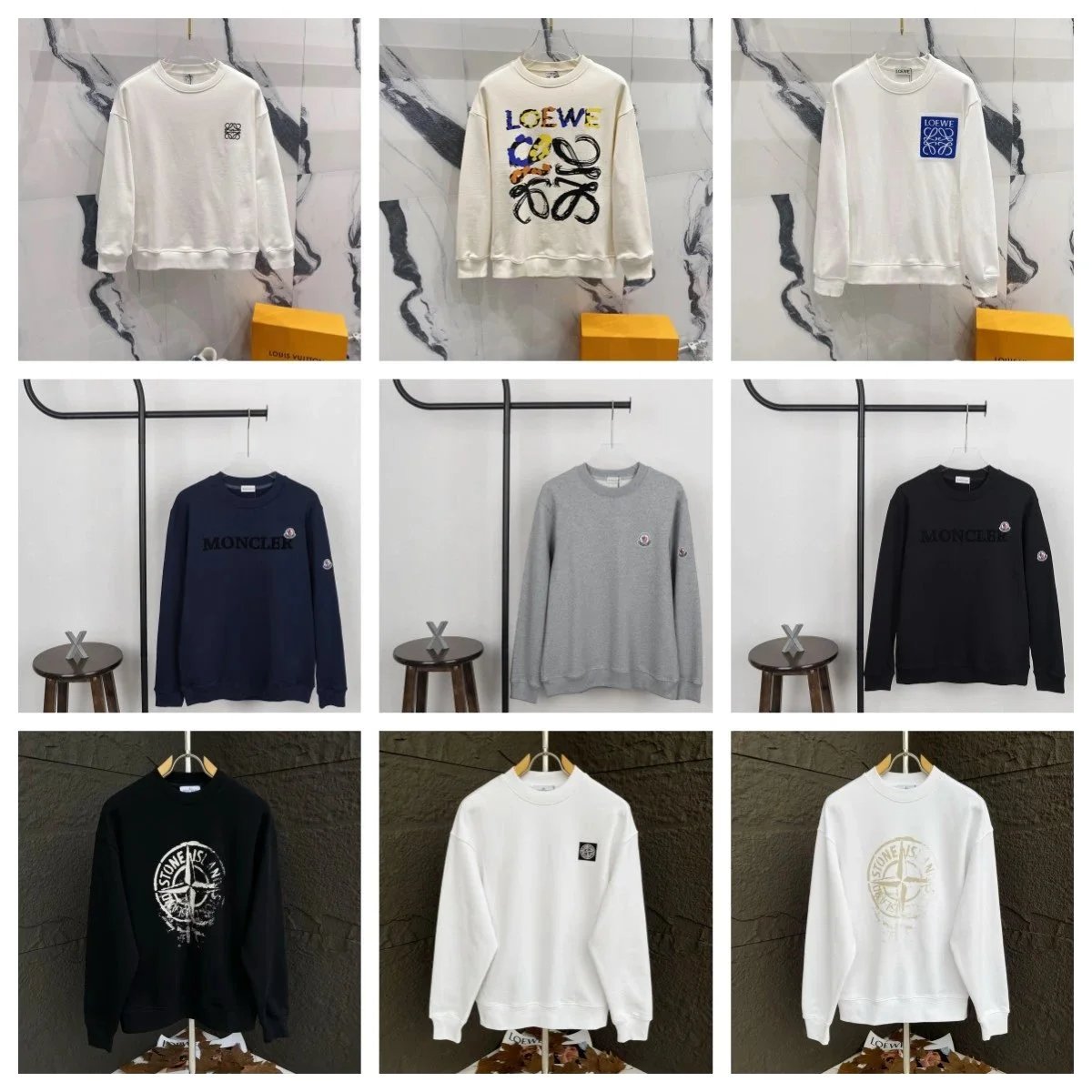 Moncler Crewneck Sweatshirt Casual Pullover Black