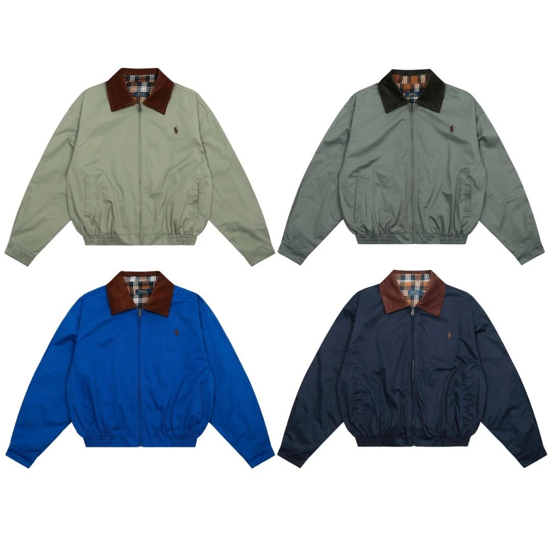 Ralph Lauren RL Harrington Vintage Corduroy Collar Jacket Multicolor
