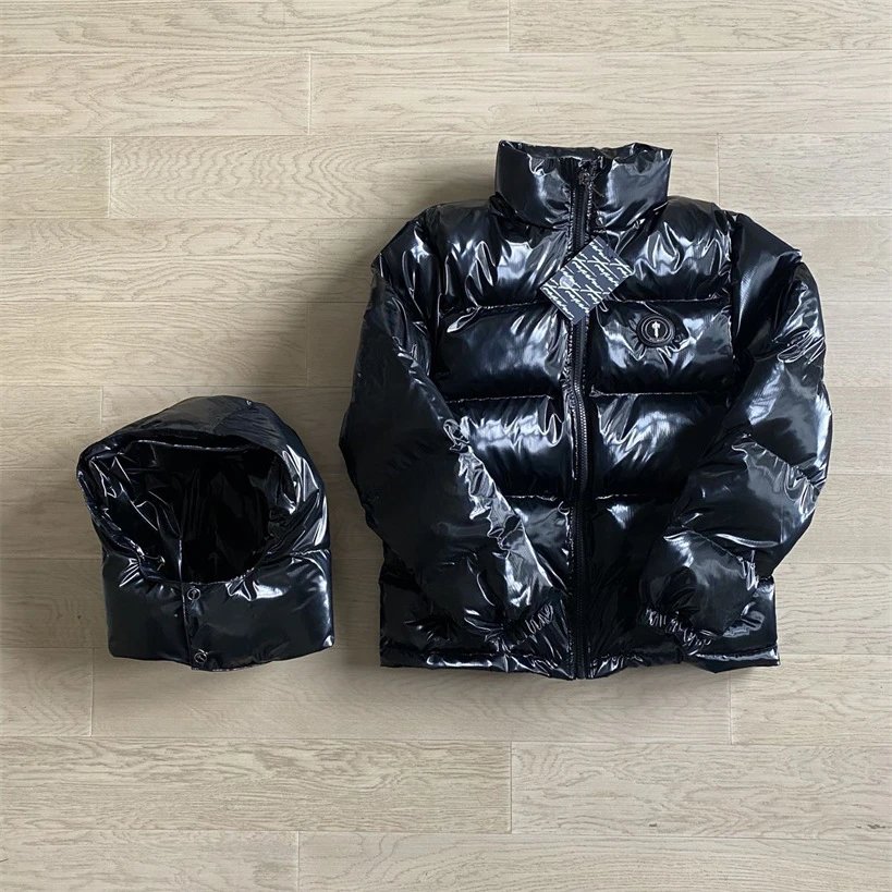 Trapstar Irongate Puffer Glossy Streetwear Jacket Black