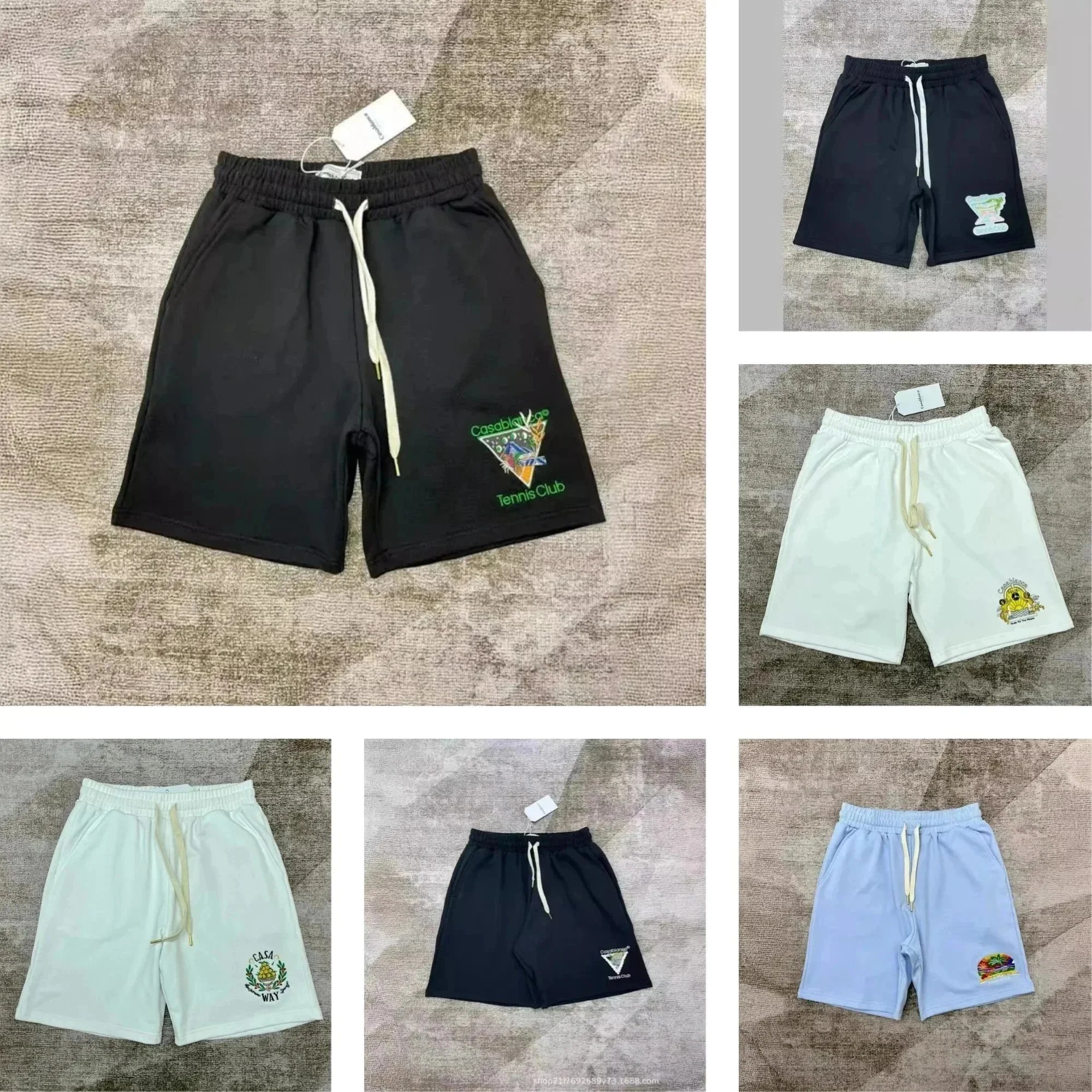 Casablanca Tennis Club Graphic Casual Shorts Multicolor