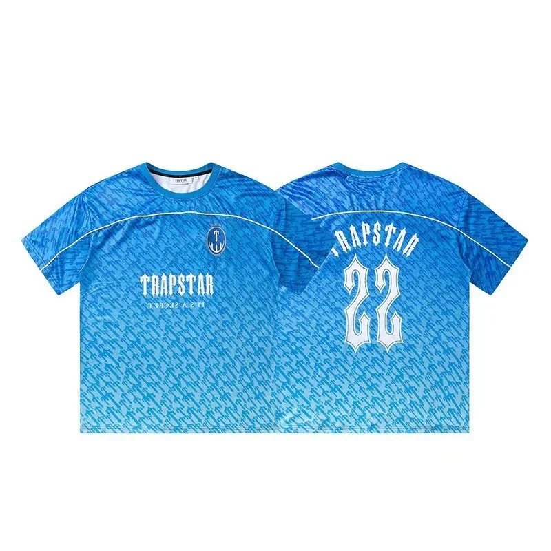 Trapstar Rapstar 22 Graphic Streetwear Jersey Blue
