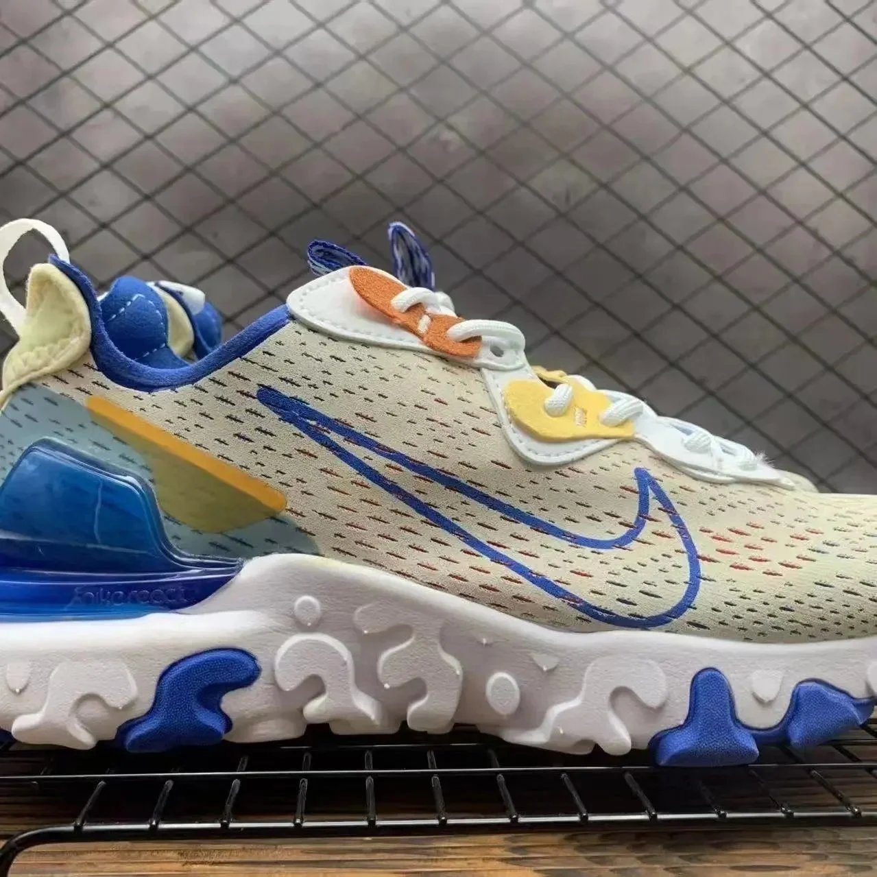Nike React Vision Chunky Sneakers White and Blue