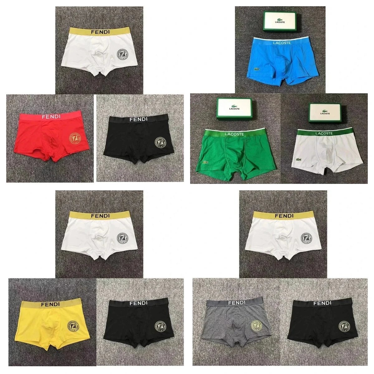 Fendi Cotton Boxer Briefs Comfortable Underwear Multicolor