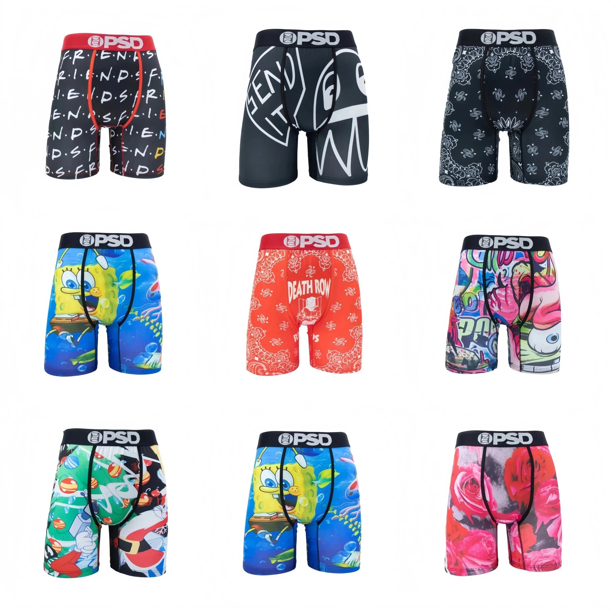 PSD Graphic Boxer Briefs Multicolored Underwear Set