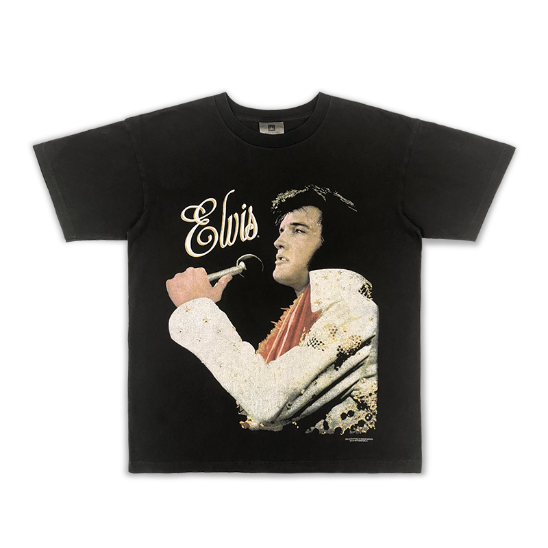 Design Elvis Presley Graphic Vintage T-Shirt Black