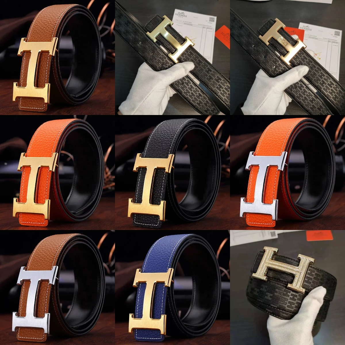 Hermes Constance H Buckle Belt Luxury Leather Belt Multicolor