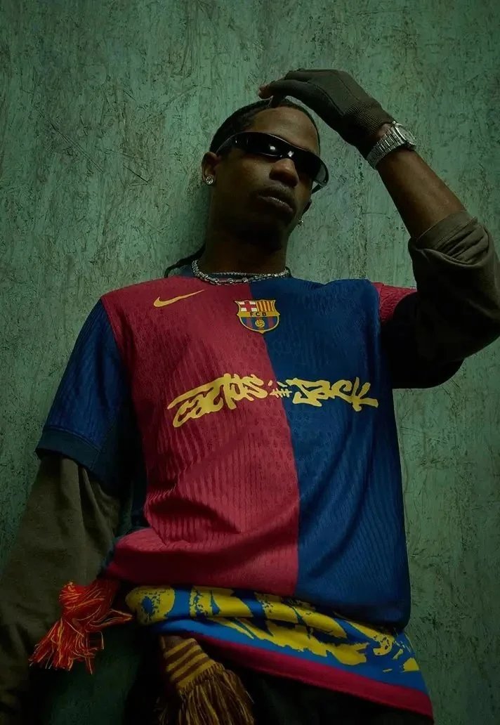 Nike Cactus Jack FC Barcelona Retro Soccer Jersey Multicolor