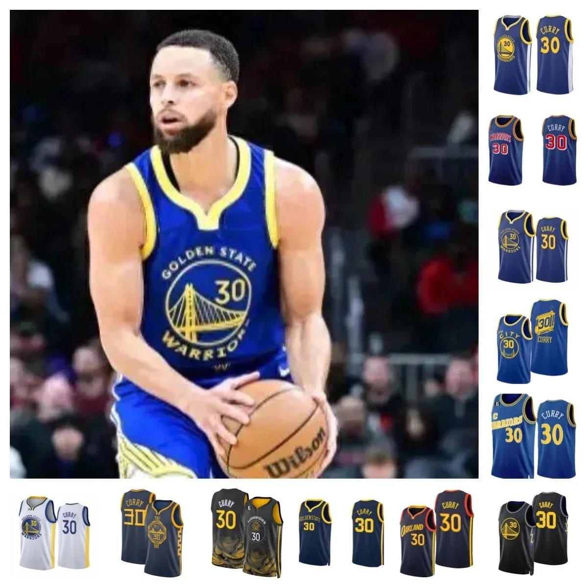Nike Stephen Curry Golden State Warriors Basketball Jersey Blue
