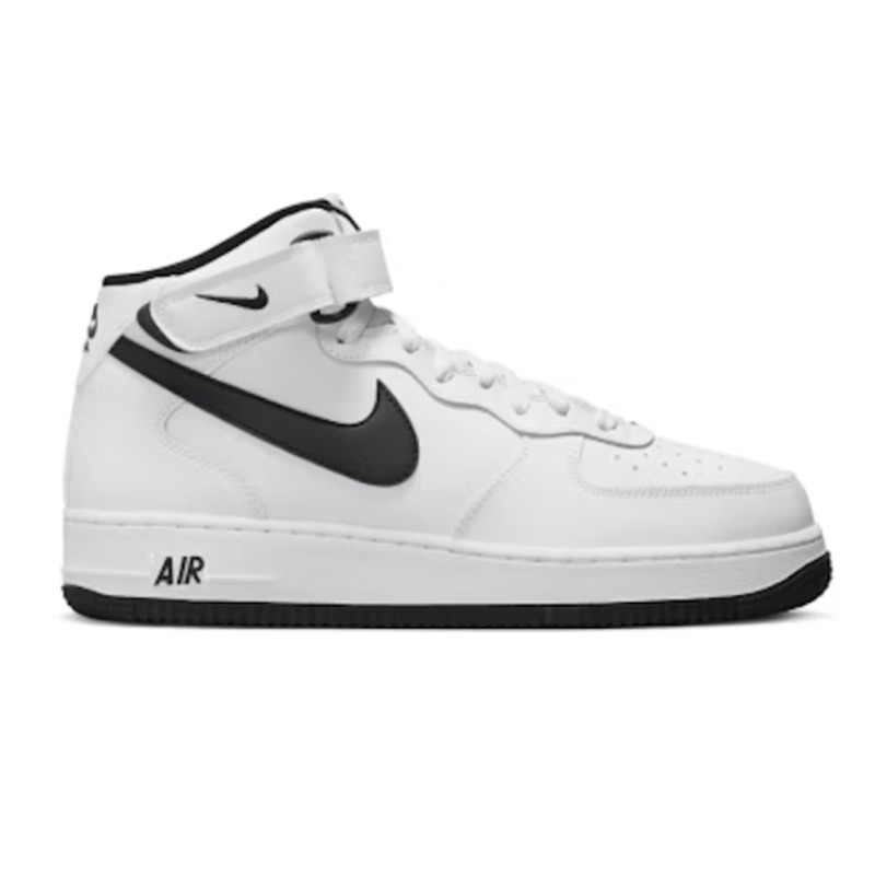 Nike Air Force 1 Mid High Top Sneakers White and Black