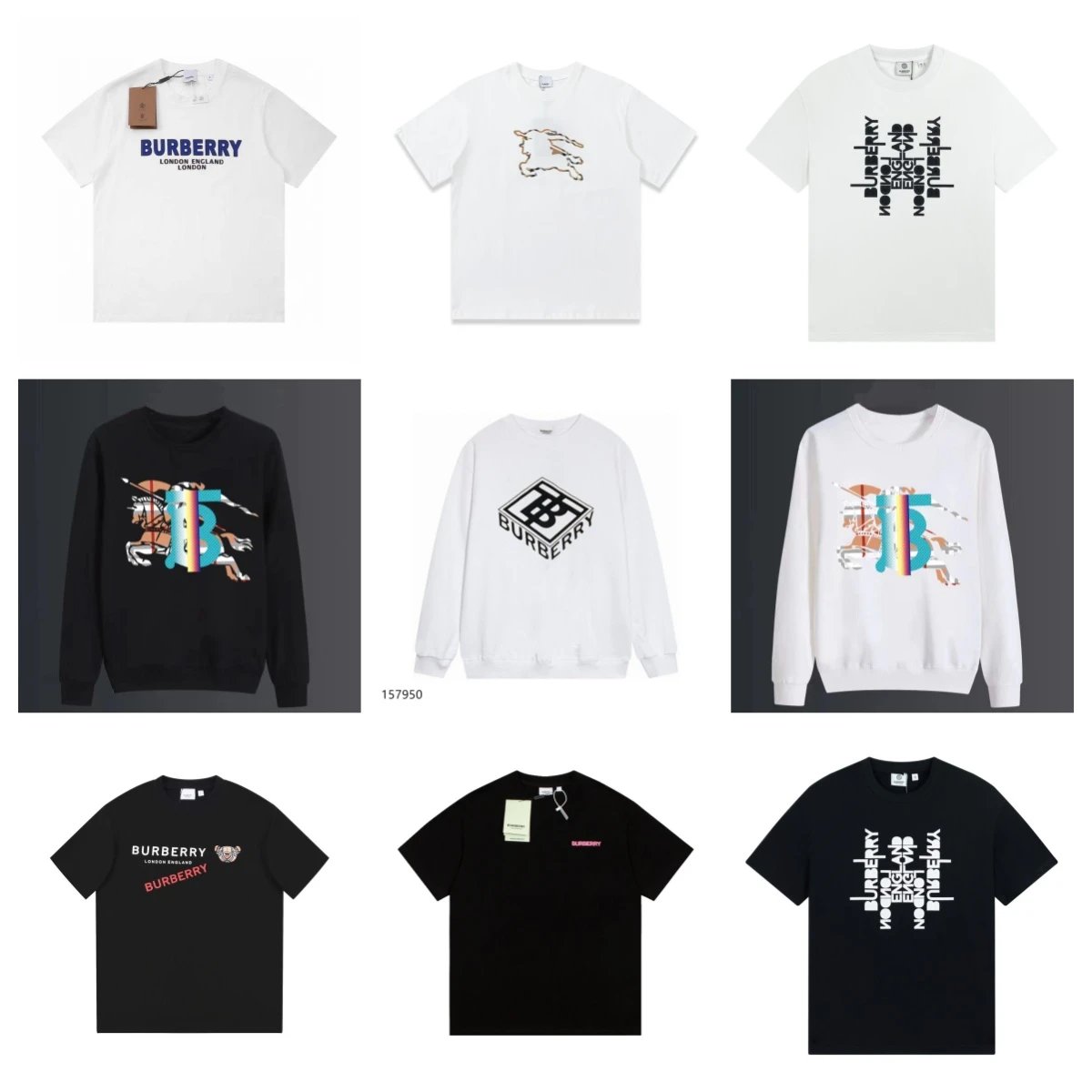 Burberry Graphic Print Cotton T-Shirt and Sweatshirt Collection Multicolor