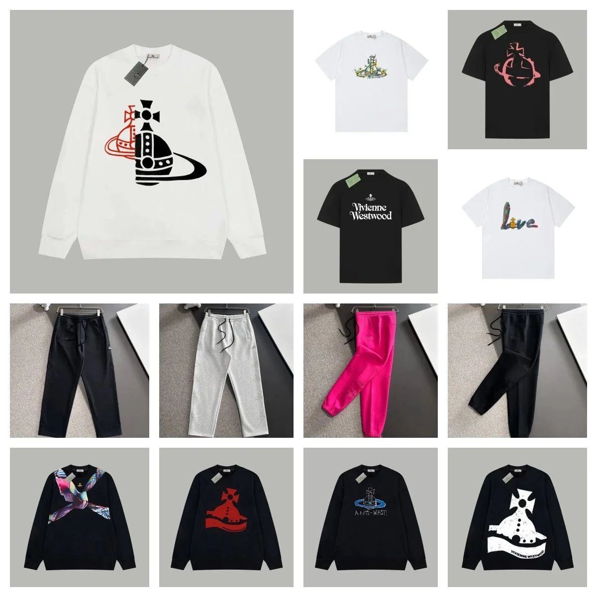 Vivienne Westwood VW Orb Graphic Streetwear Sweatshirt White
