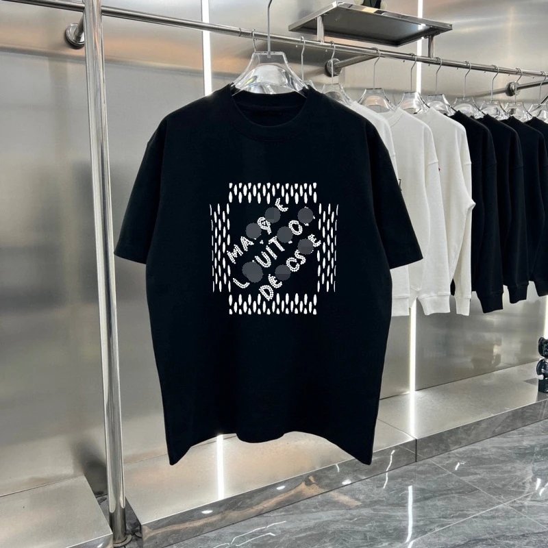 Louis Vuitton LV Graphic Print Cotton T-Shirt Black
