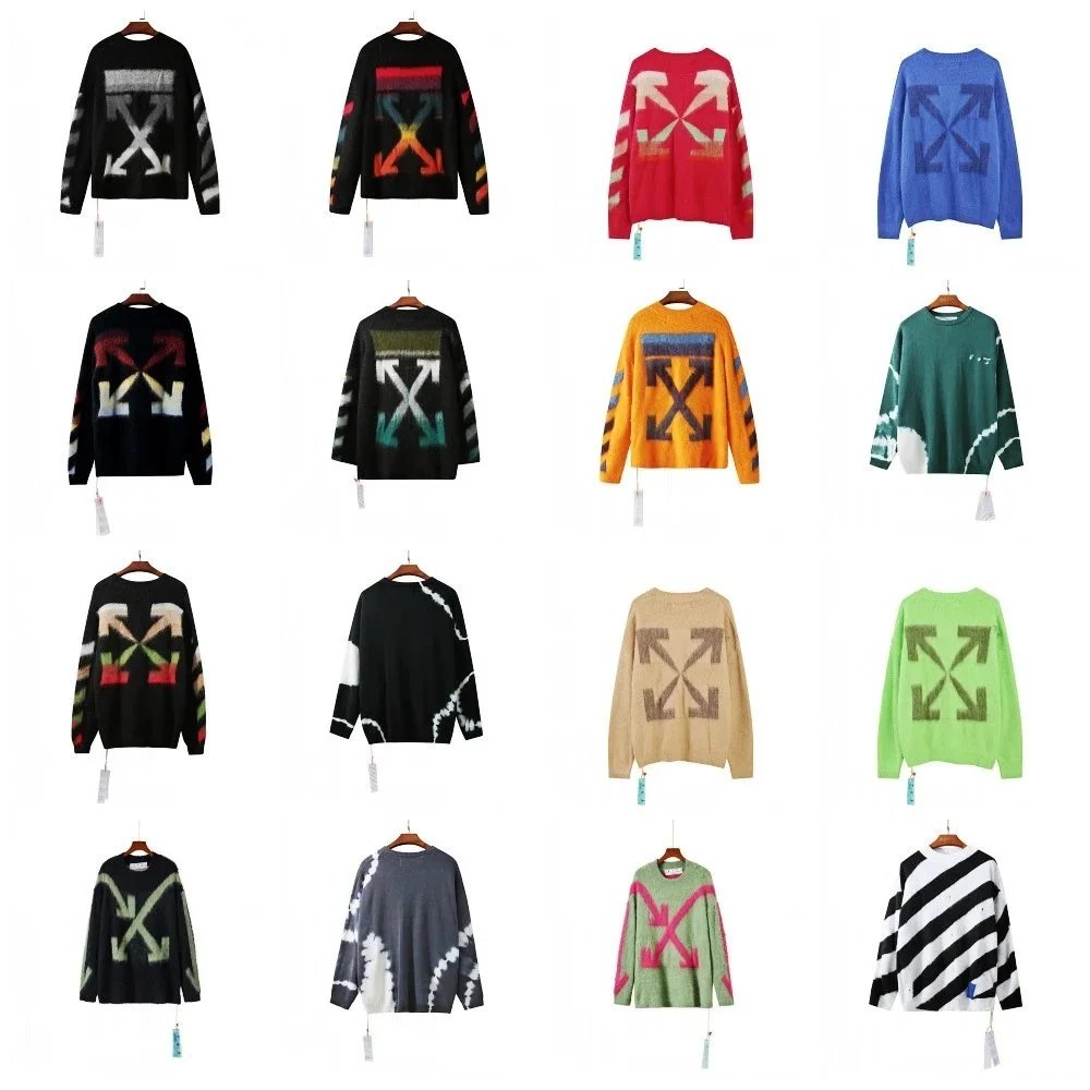Off-White Arrows Mohair Sweater Oversized Knitwear Multicolor