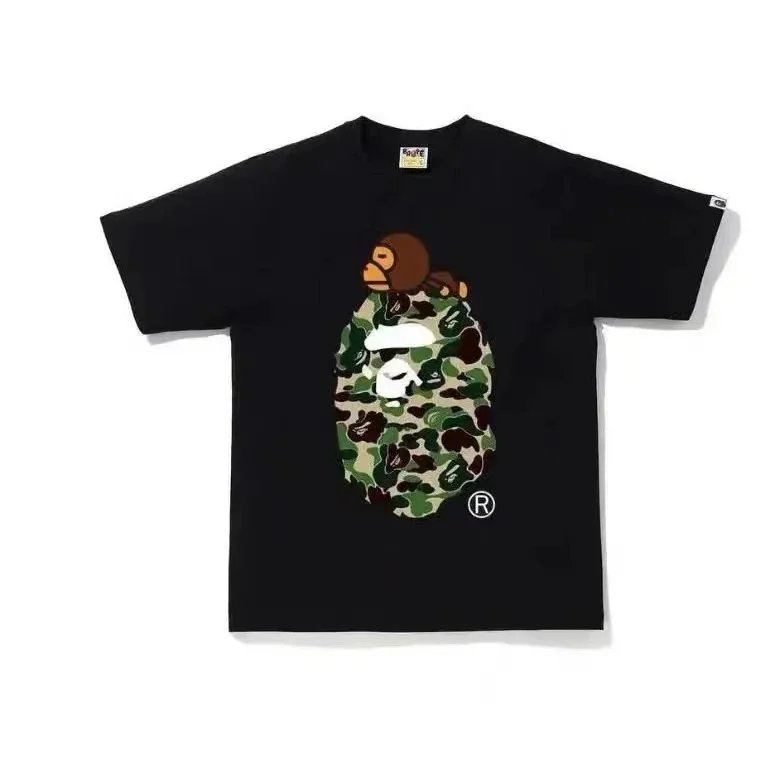 A Bathing Ape BAPE Camo Ape Head Graphic Tee Black