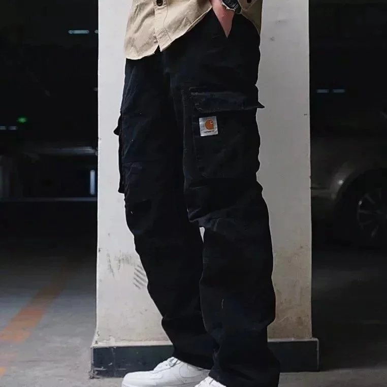 European and American overalls mainline military style pants men's multi-pocket American retro casual pants-005（bbgk）