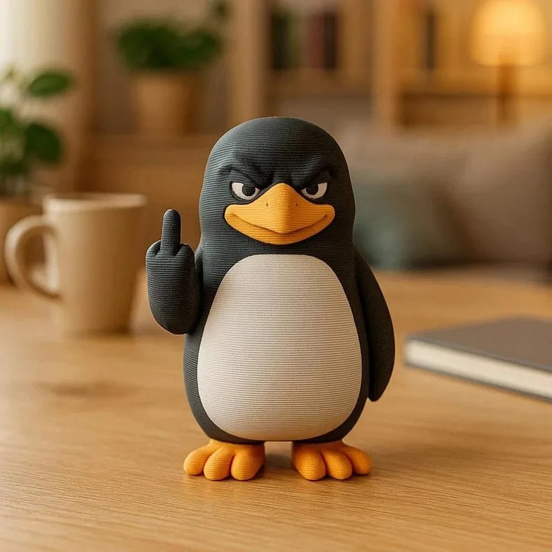 Funny Penguin Home Decor Sand Sculpture Cartoon Ornament Desktop Work Station Ornament | Decorative Figurine