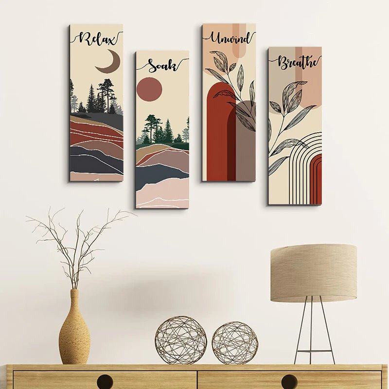 Bohemian Wooden Sign Retro Home Wall Decor Bathroom Toilet Art Wooden Sign Pendant Boho