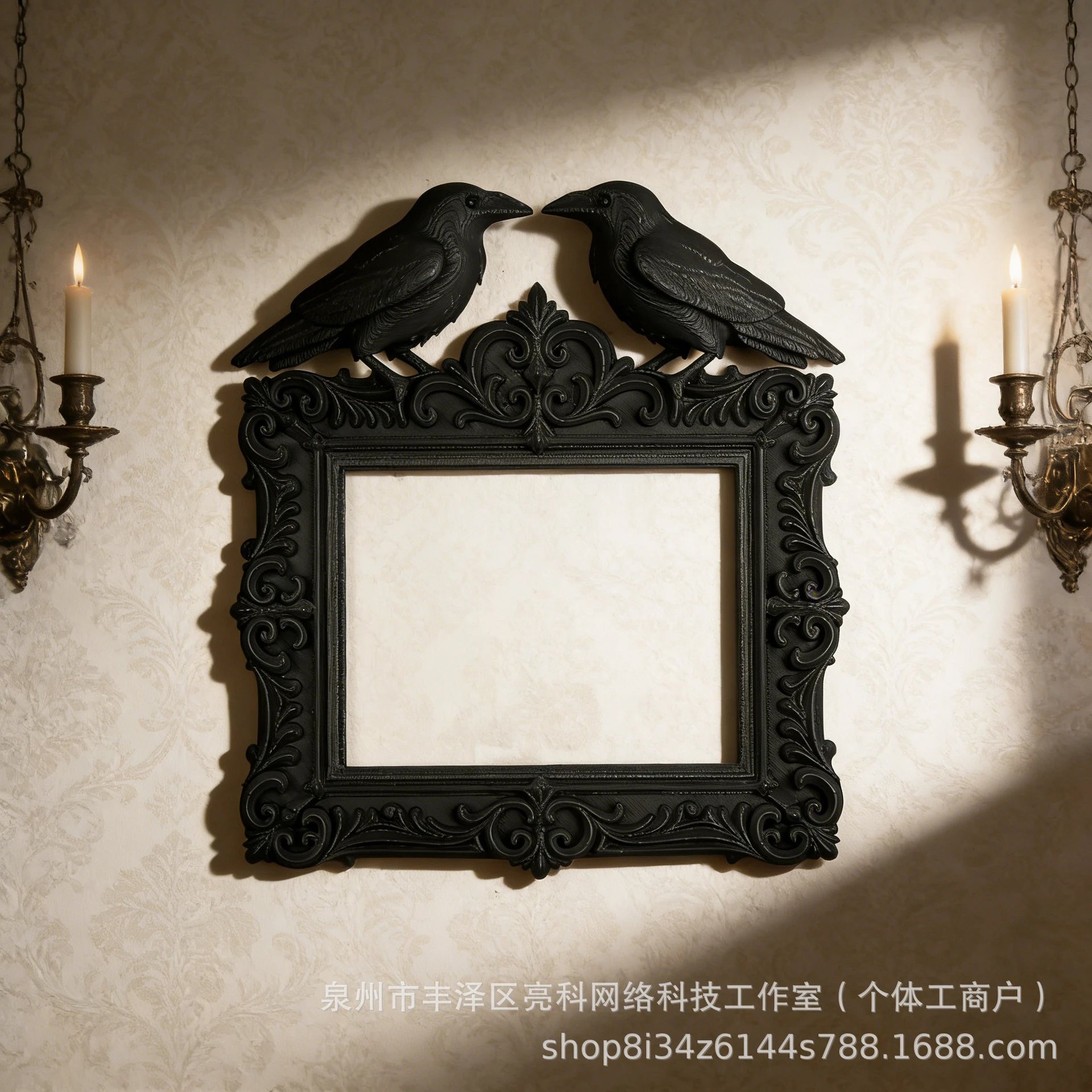 1 Piece Of Dark Gothic Double Crow Pattern Wall Decor Pendant Suitable For Retro Personalized Style Home Wall Decor