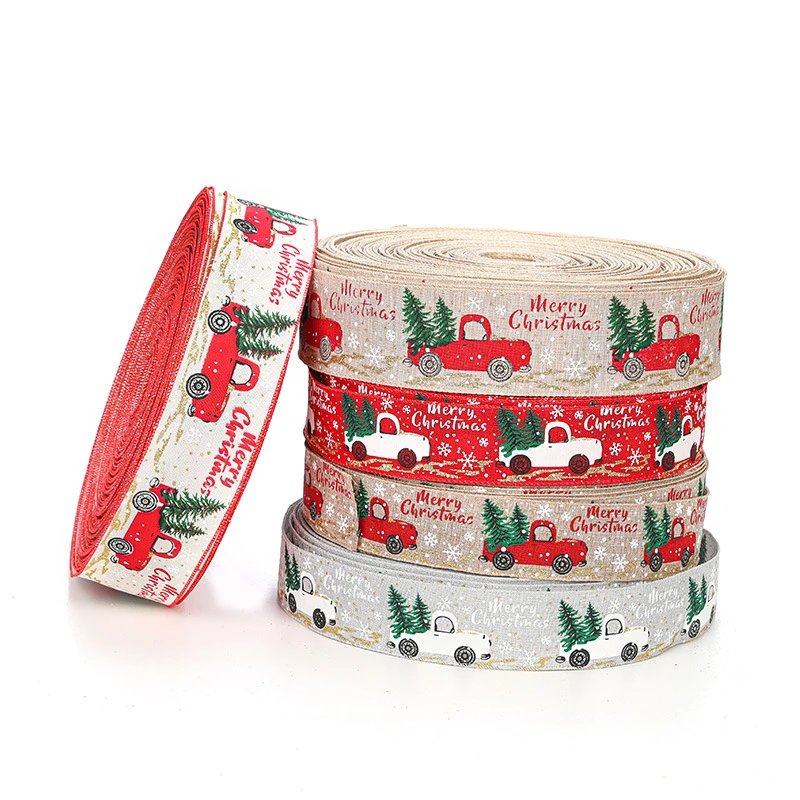 Christmas Webbing Imitation Linen Ribbon Satin Ribbon Christmas Gift Packaging Bow Accessories Ribbon | Christmas Decor