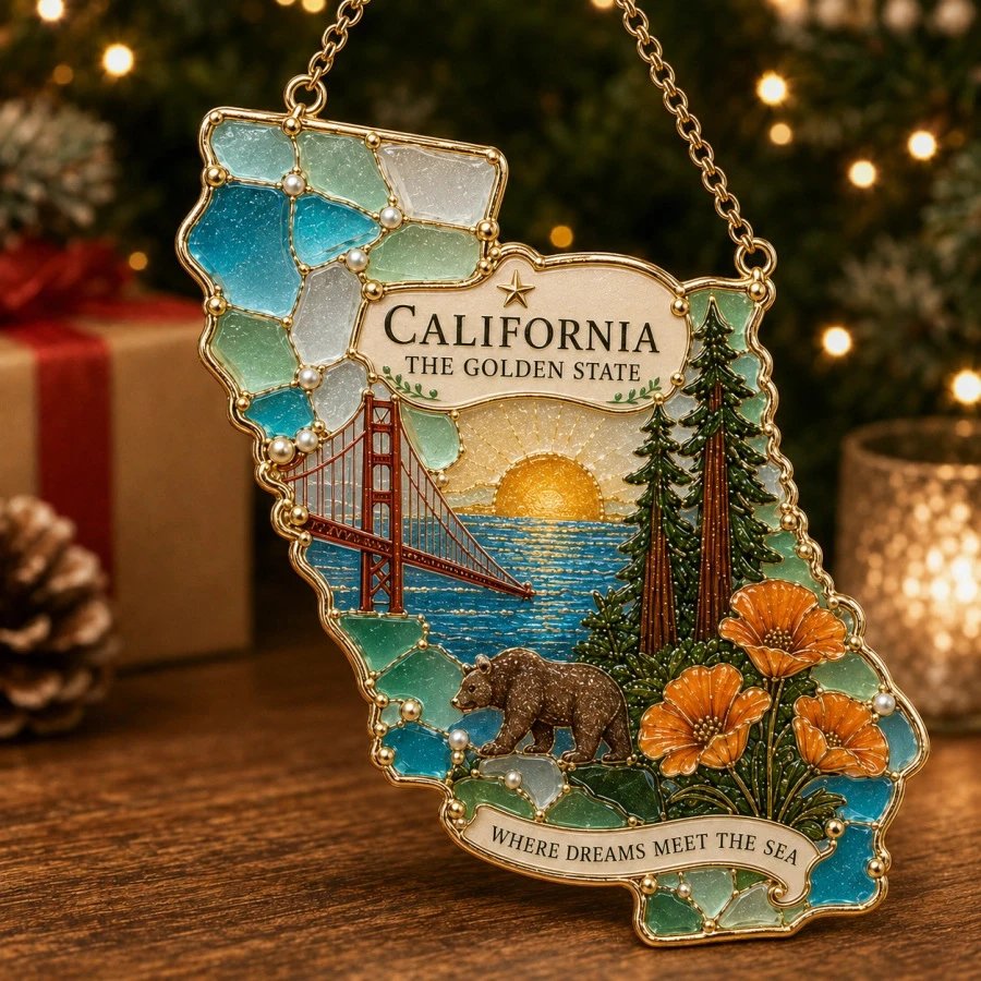 State Heritage Christmas Ornament US State Acrylic Christmas Ornament F | Christmas Decor