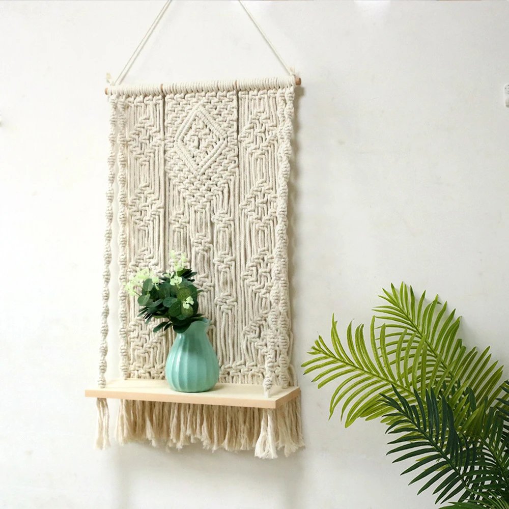 Hot Style Hand-woven Tapestry Shelf Decor Simple Home Accommodation Hotel Wall Hanging Foreign Trade | Wall Decor