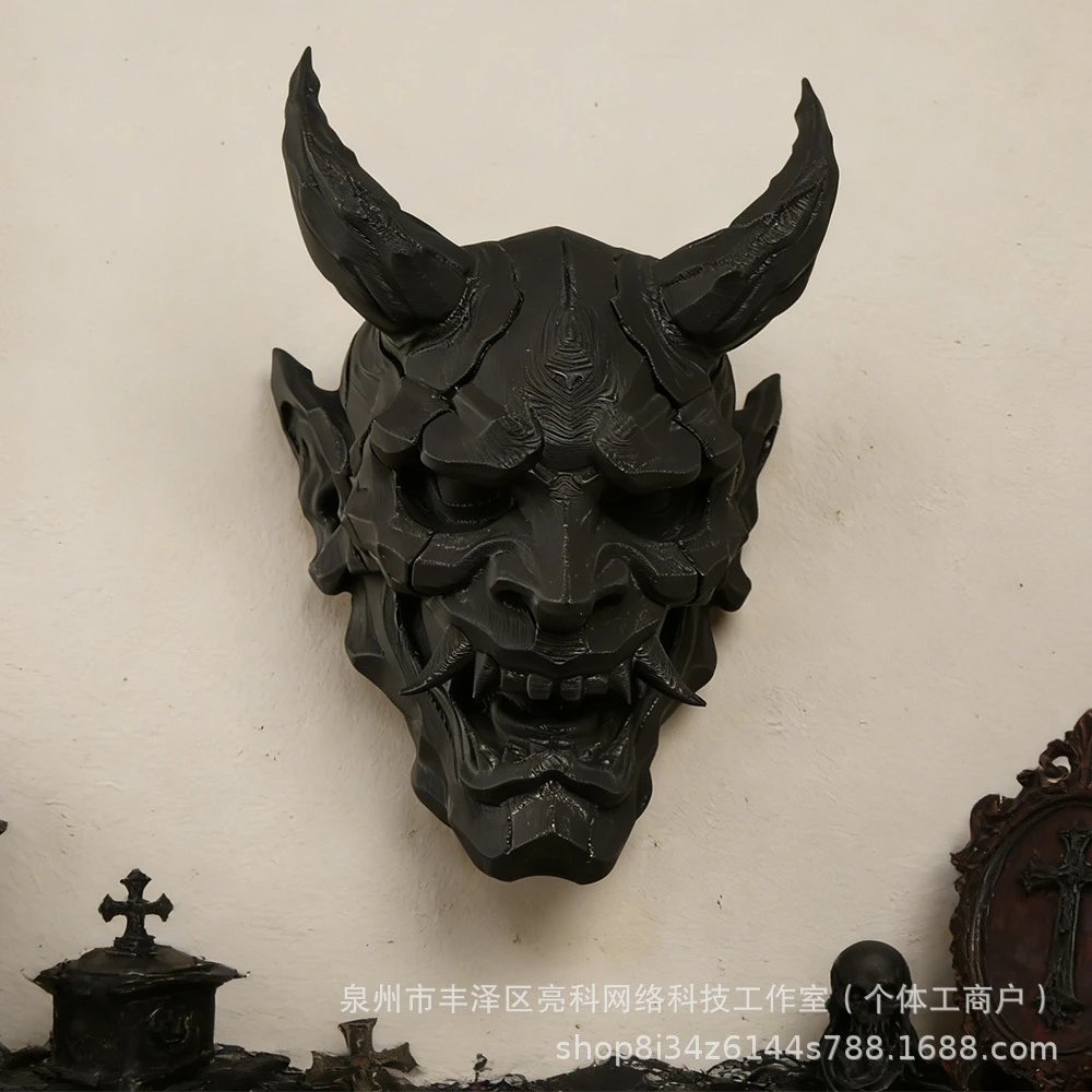 1 Piece Of Dark Style Devil Mask Wall Decor Pendant Suitable For Retro Style Home Wall Art Decor Field