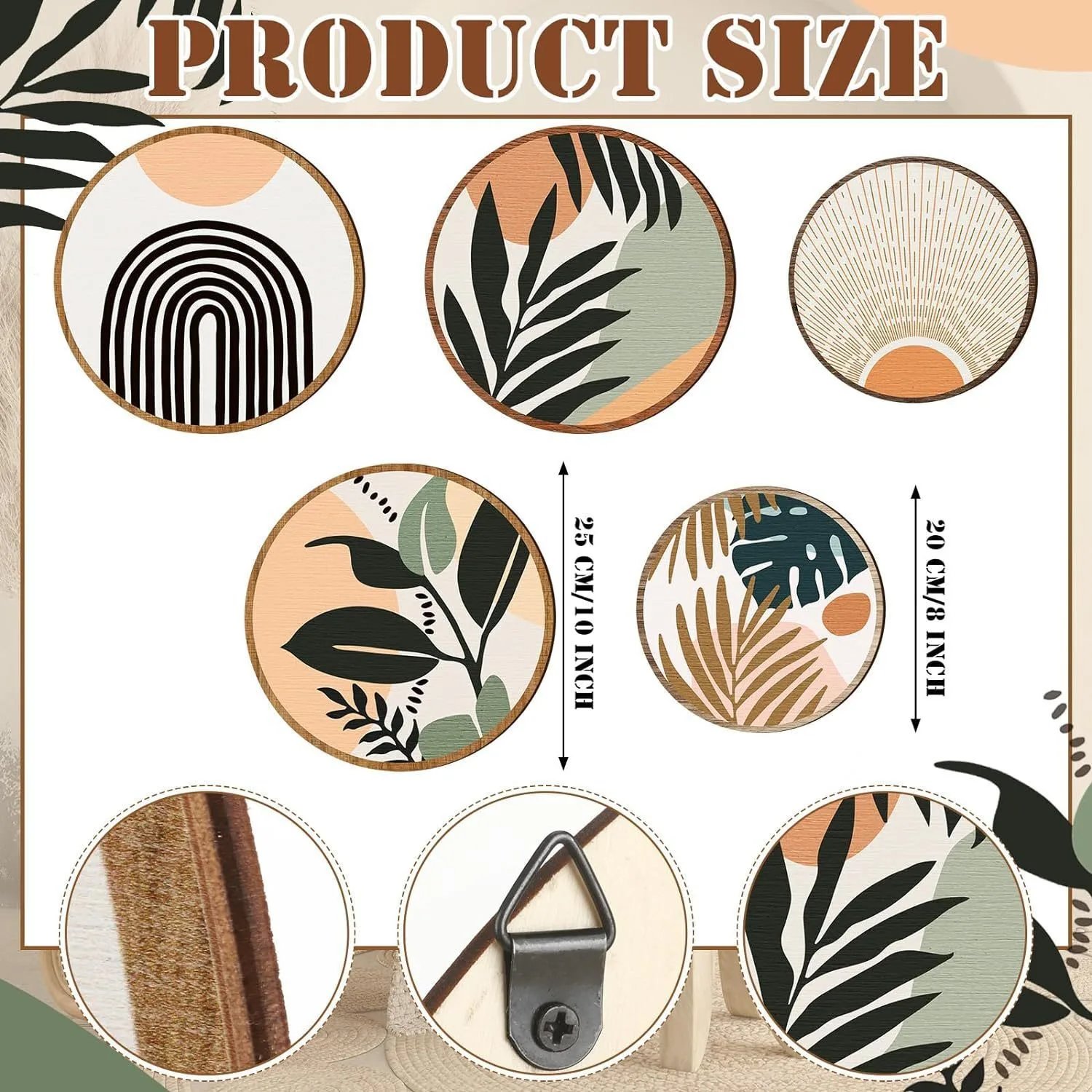 Wood Products Hangings Home Wall Decor Creative Wooden Signs Wooden Bohemian Style Decorative Craft Pendants
