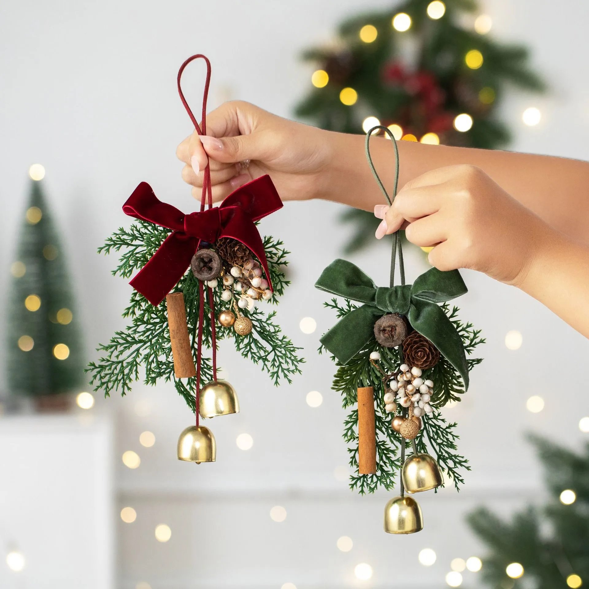 2026 Christmas Decor Christmas Bells Garland Pendants Christmas Tree Decor Atmosphere Scene Pendants