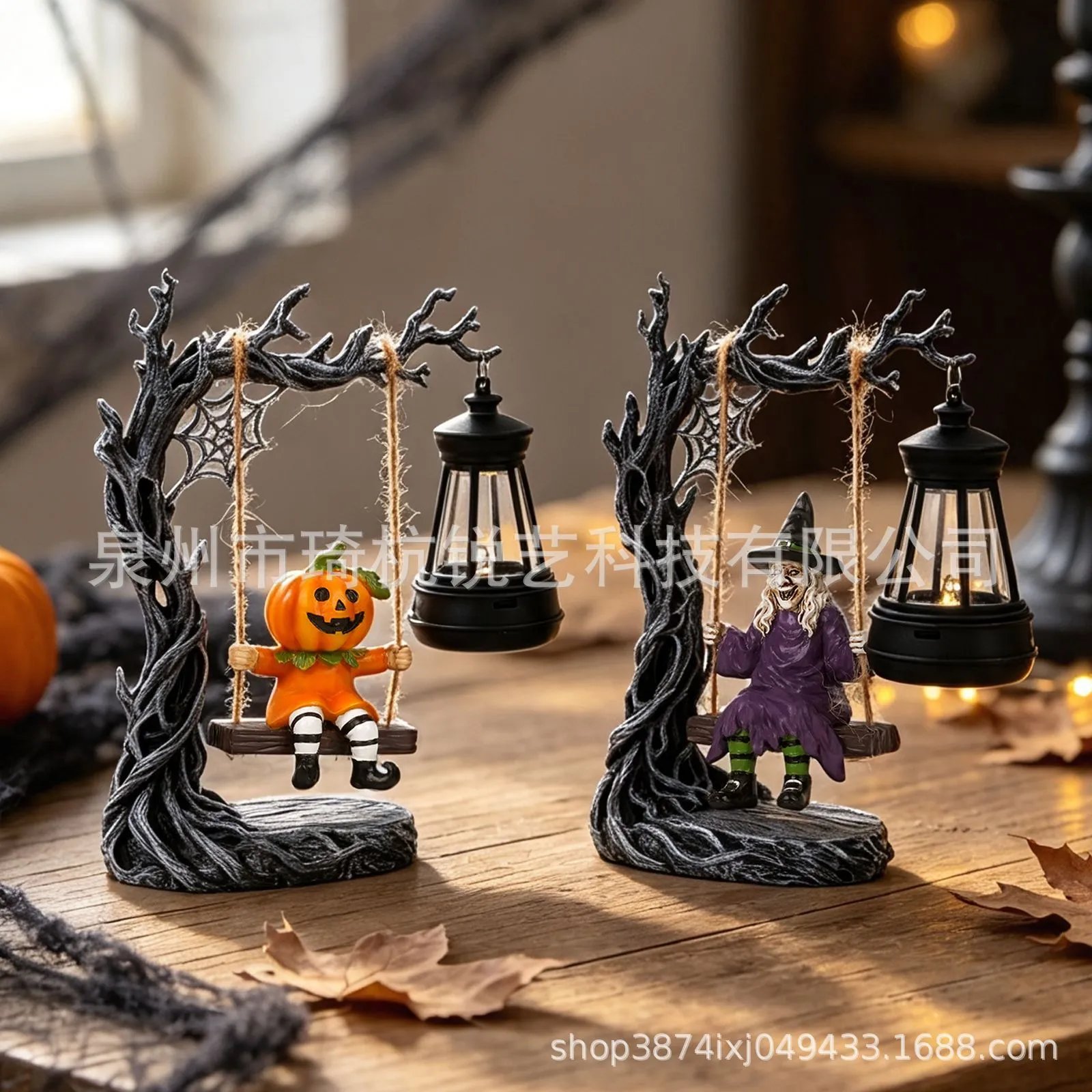 Halloween Pumpkin Skull Ghost Swing Lamp Halloween Atmosphere Light-up Decorative Ornament | Halloween Decor